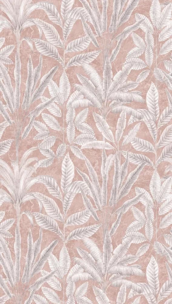 A.S. Création Livingwalls Non-Woven Wallpaper, Palm Leaves, 2.80 m x 2.65 m | Tropical Green & Blue — Grey, White, Mauve