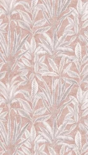 A.S. Création Livingwalls Non-Woven Wallpaper - Palm Leaves in Grey, White & Mauve | XXL Wall Art 2.80m x 1.59m thumbnail 1