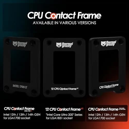 Thermal Grizzly CPU Contact Frame for Intel 13th & 14th Gen - Black | Optimized Cooling Performance thumbnail 4