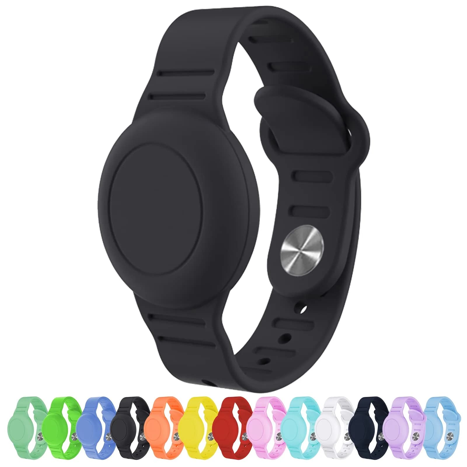 KAHADI Kids Waterproof AirTag Bracelet - Black (1 Pack) - main product image