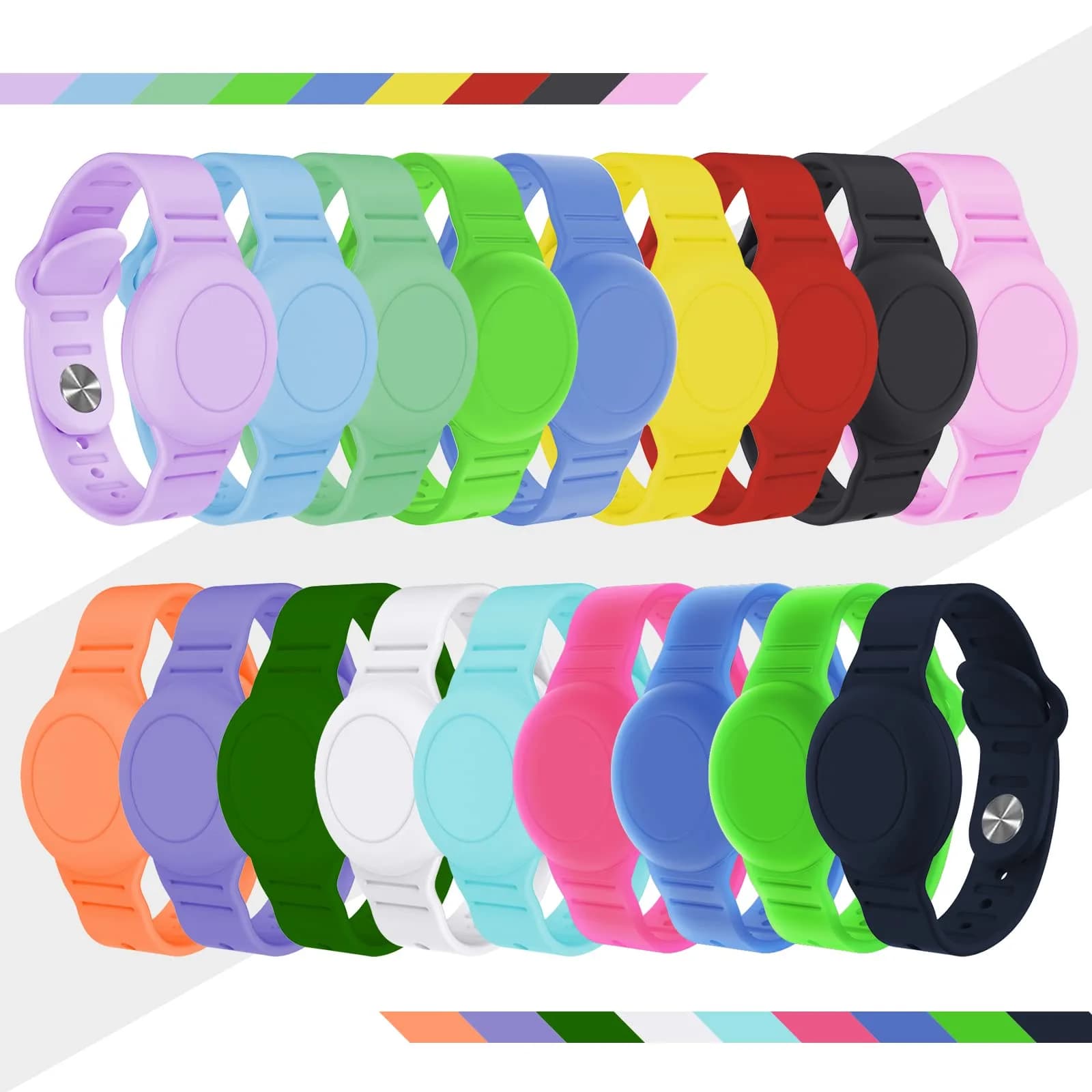 KAHADI Waterproof AirTag Bracelet for Kids | Hidden Silicone Wristband for AirTag, GPS Tracker Case Holder Strap Watch Band for Child Toddler, Secure Anti-Loss Protection (Mint Green) - view 6