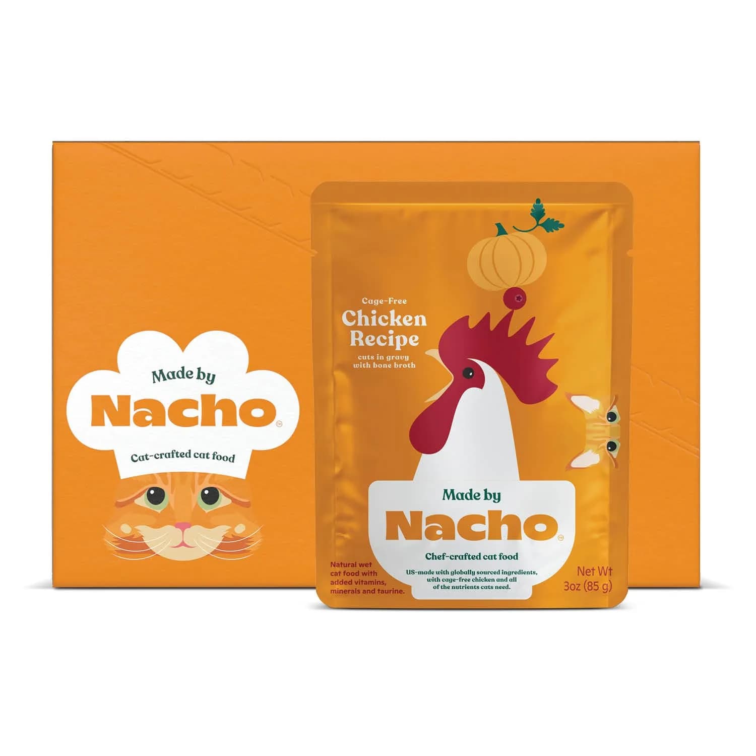 Made by Nacho Wet Cat Food, Cuts in Gravy, 36 Ounce | Limited Ingredients, Cage-Free Chicken & Bone Broth — Chicken