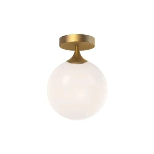 Alora Lighting Kuzco Nouveau 1-Light Flush Mount Aged Gold | Incandescent Steel Fixture (Medium) thumbnail 1