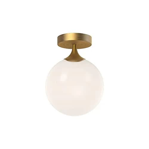 Alora Lighting Kuzco Nouveau 1-Light Flush Mount Aged Gold | Incandescent Steel Fixture (Medium) thumbnail 3