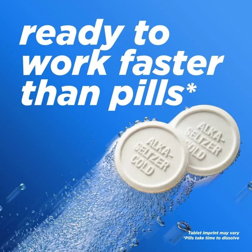 ALKA-SELTZER PLUS Severe Cold PowerFast Fizz Orange Zest 24ct | Fast Relief Tablets for Cold & Headache thumbnail 5