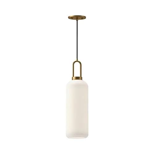 Alora Mood Kuzco Soji 1-Light Pendant Matte Black Smoked | Modern Ceiling Light with Glass Finish thumbnail 4