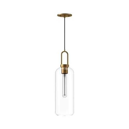 Alora Mood Kuzco Soji 1-Light Pendant Matte Black Smoked | Modern Ceiling Light with Glass Finish thumbnail 2