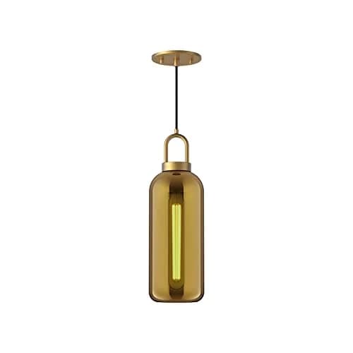 Alora Mood Kuzco Soji 1-Light Pendant Matte Black Smoked | Modern Ceiling Light with Glass Finish thumbnail 3