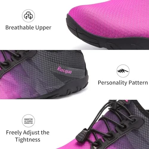 Racqua Women & Men Water Shoes | Quick Dry, Lightweight, Non-Slip, Stylish Gradient Design (Size 6 Women/5 Men) thumbnail 5