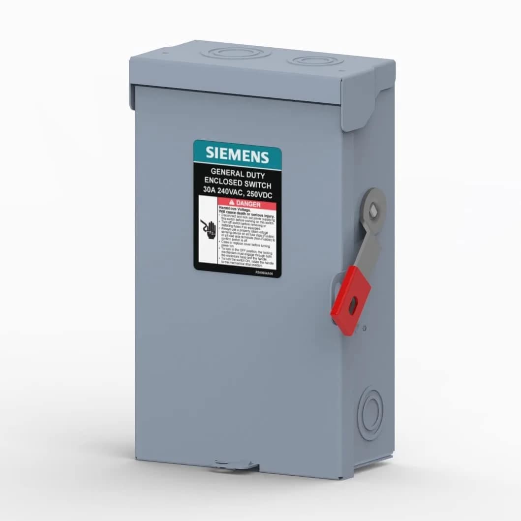 Siemens GNF321LLA 30-Amp, 3-Pole, 240V General Duty Max Series Safety Switch, Non-Fusible, Indoor | Reliable 240V Safety Switch