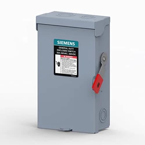 Siemens GNF321LLA 30-Amp, 3-Pole, 240V General Duty Max Series Safety Switch, Non-Fusible, Indoor | Reliable 240V Safety Switch thumbnail 1