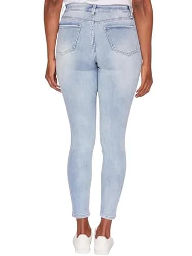 Royalty For Me Women's Vintage Dream High Rise Skinny Jeans Light Blue 14 | Retro Fit & Comfort thumbnail 2