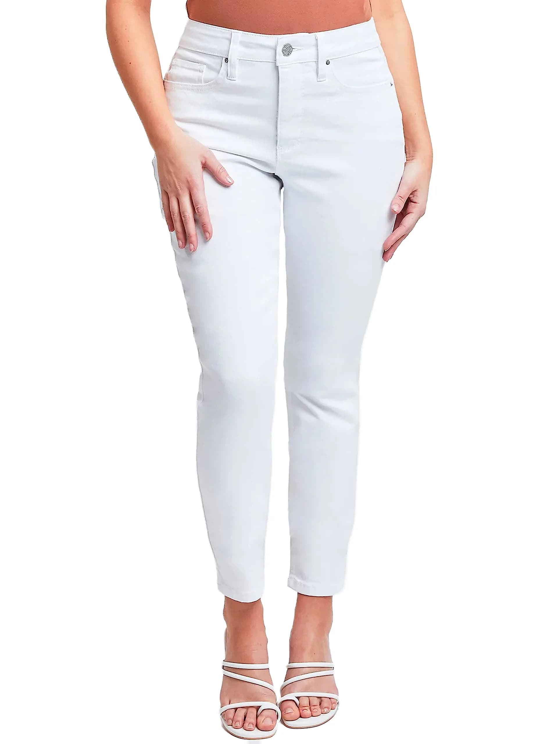 Royalty For Me Women's Vintage Dream High Rise Skinny Jeans, White | Retro Fit with Stretch Comfort