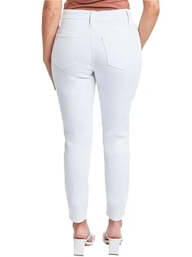 Royalty For Me Women's Vintage Dream High Rise Skinny Jeans, White | Retro Fit with Stretch Comfort thumbnail 2