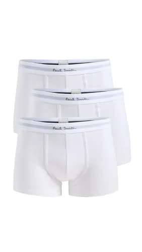 Paul Smith Men Trunk 3 Pack Solid White | Organic Cotton Comfort (70-120 chars) thumbnail 1