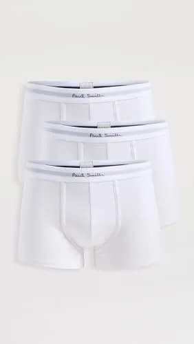 Paul Smith Men Trunk 3 Pack Solid White | Organic Cotton Comfort (70-120 chars) thumbnail 2