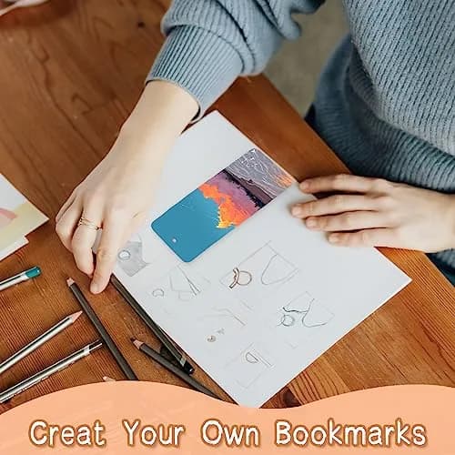 DSYIL Blank Bookmarks with Tassels 14 x 5cm (5.5 x 2 Inches) | DIY Craft Paper for Personalization thumbnail 6