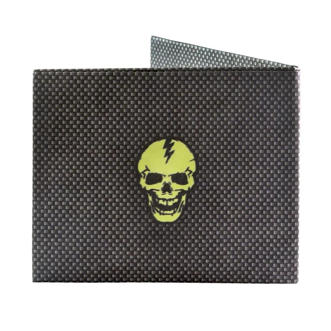 SUPERVEK Memento Mori Skull Bifold Wallet - Vegan HDPE Paper Wallet 8.5cm (3.35in) | RFID Blocking - view 4