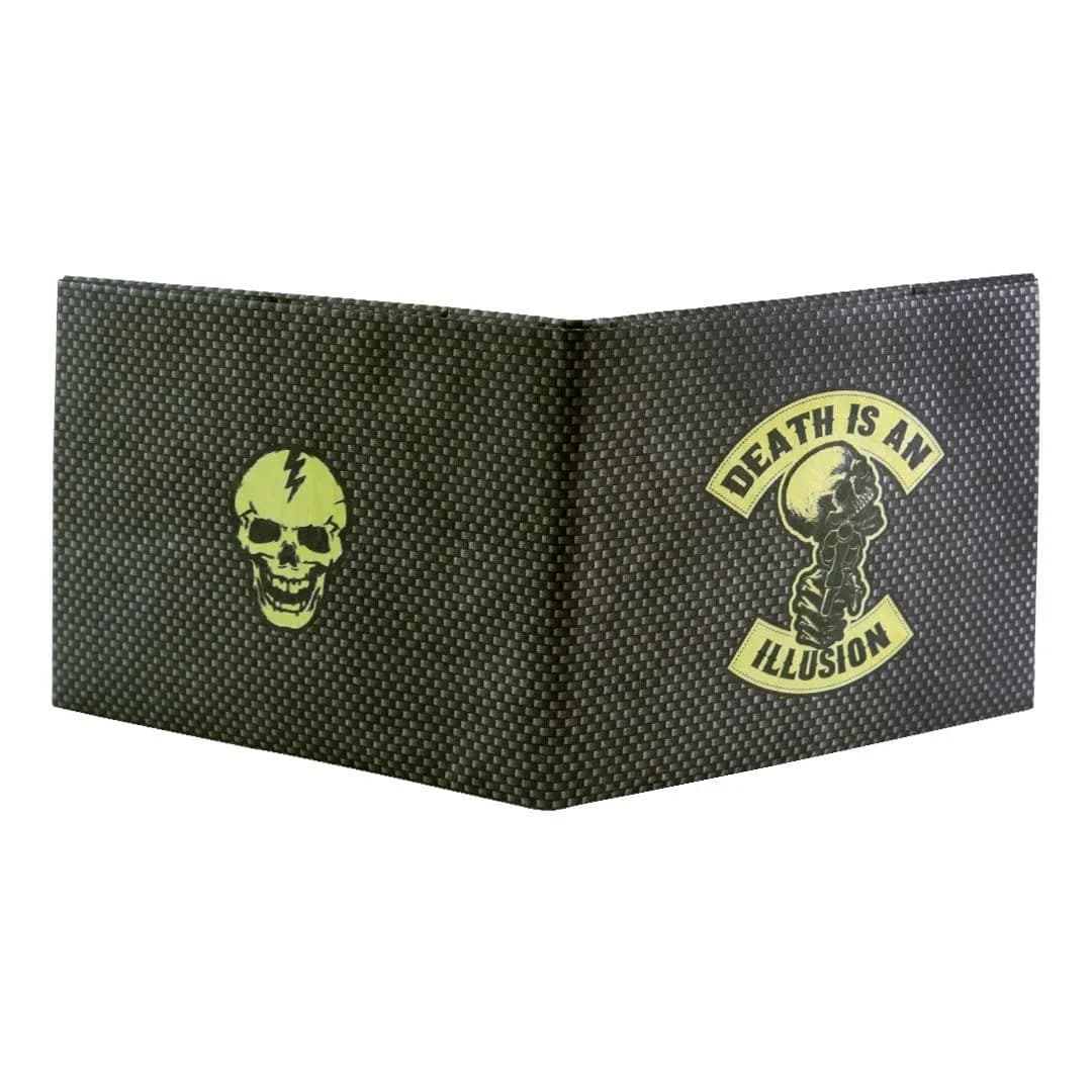 SUPERVEK Memento Mori Skull Bifold Wallet - Vegan HDPE Paper Wallet 8.5cm (3.35in) | RFID Blocking - view 5
