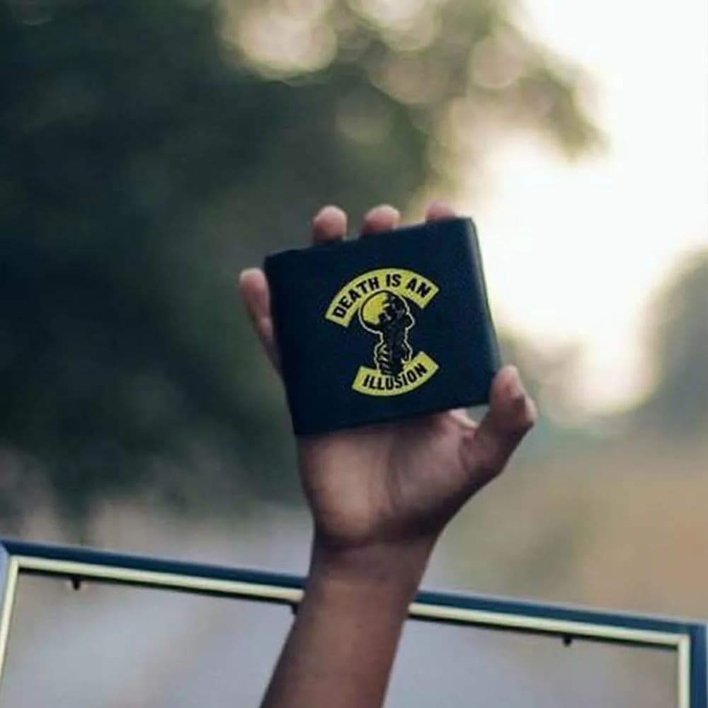SUPERVEK Memento Mori Skull Bifold Wallet - Vegan HDPE Paper Wallet 8.5cm (3.35in) | RFID Blocking - view 6