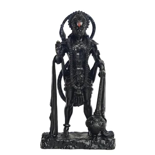 Murti hub Hanuman Figurine 12cm (4.72in) | Lord King of Sarangpur Idol for Car Dashboard, Temple, Office thumbnail 1