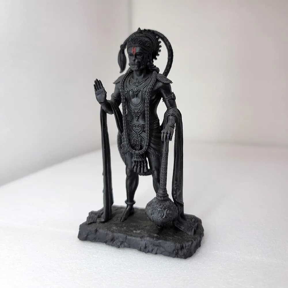 Murti hub Hanuman Figurine 12cm (4.72in) | Lord King of Sarangpur Idol for Car Dashboard, Temple, Office - view 3
