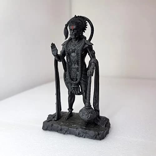 Murti hub Hanuman Figurine 12cm (4.72in) | Lord King of Sarangpur Idol for Car Dashboard, Temple, Office thumbnail 3
