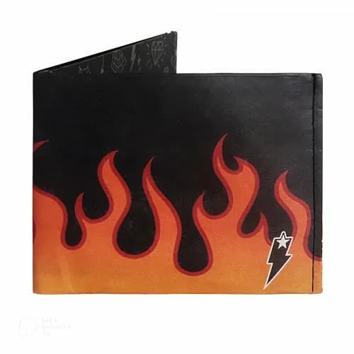 SUPERVEK Lit Flames Fire Stitched Paper Wallet - Vegan, Mighty Thin, Slim Wallet for Men, RFID Blocking, 6 Card Slots thumbnail 1