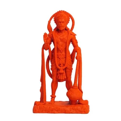Murti hub Hanuman Figurine 12cm (4.72in) | Lord King of Sarangpur Statue for Car Dashboard & Home Decor thumbnail 1