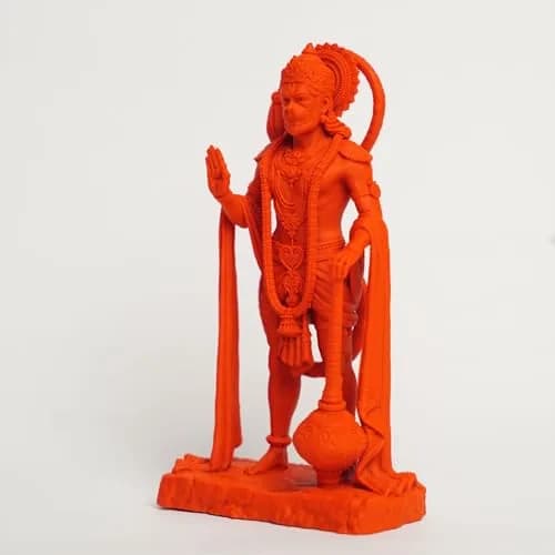 Murti hub Hanuman Figurine 12cm (4.72in) | Lord King of Sarangpur Statue for Car Dashboard & Home Decor thumbnail 2