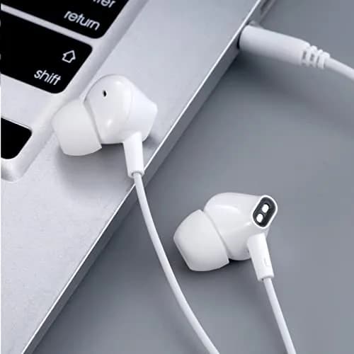 Aylaa Wired Earbuds Headphones for School with Microphone Noise Isolating Stereo Bass in-Ear Earphones – for Smartphones, Tablets, Schools, Ipads, Multiuse - 3.5mm Plug in Audio Jack - White thumbnail 4