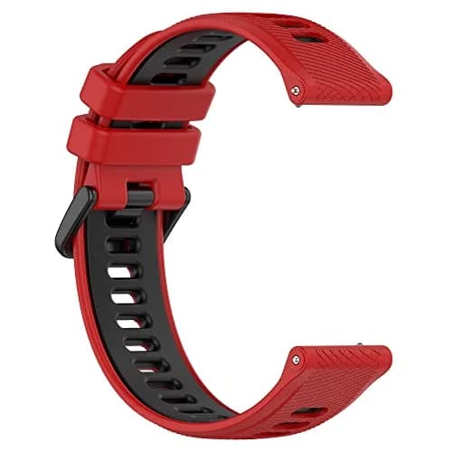 Hijiawee Red Watch Band 18mm | Durable Silicone Replacement Strap for Garmin 265S/255S & More thumbnail 4