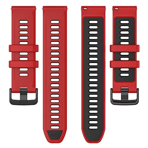 Hijiawee Red Watch Band 18mm | Durable Silicone Replacement Strap for Garmin 265S/255S & More thumbnail 5