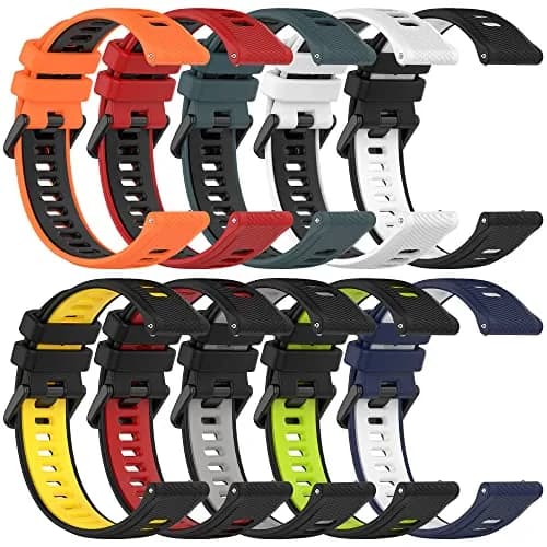 Hijiawee Red Watch Band 18mm | Durable Silicone Replacement Strap for Garmin 265S/255S & More thumbnail 6