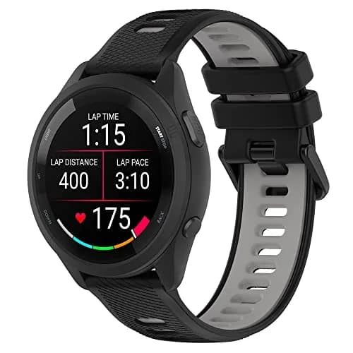 Hijiawee Black Watch Band 18mm | Durable Silicone Replacement Strap for Garmin & More thumbnail 1