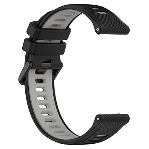 Hijiawee Black Watch Band 18mm | Durable Silicone Replacement Strap for Garmin & More thumbnail 4