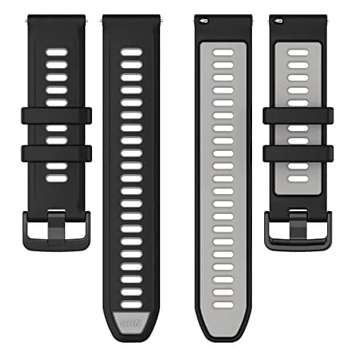 Hijiawee Black Watch Band 18mm | Durable Silicone Replacement Strap for Garmin & More thumbnail 5