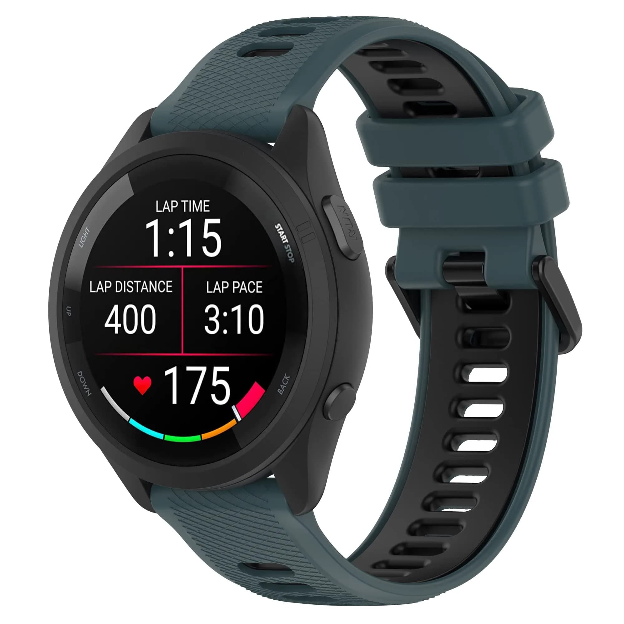 Hijiawee Watch Band 18mm Silicone | Durable, Quick Release, Compatible with Garmin 265S/255S/ Venu 2S (Olive) — Olive