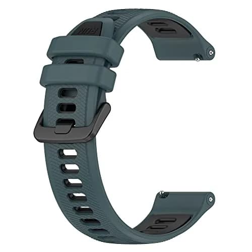 Hijiawee Watch Band 18mm Silicone | Durable, Quick Release, Compatible with Garmin 265S/255S/ Venu 2S (Olive) thumbnail 3