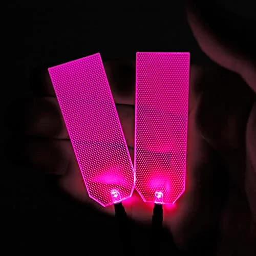 mlnyitus Triangle Acrylic LED Light Decorations Helmet Lights | Superhero Cosplay DIY Kit Pink thumbnail 3
