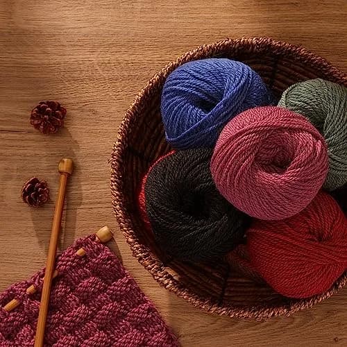 Gisimo 100% Merino Wool Yarn 3-Ply | Luxurious & Soft for Hand Knitting & Crocheting (Khaki, 1Ball) thumbnail 6