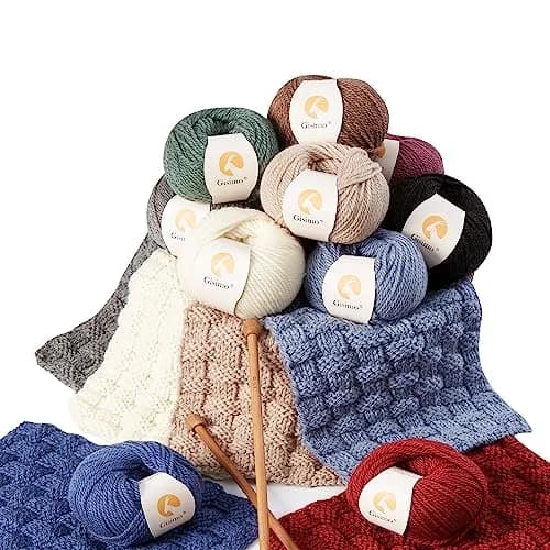 Gisimo 100% Merino Wool Yarn 3-Ply | Luxurious & Soft for Hand Knitting & Crocheting (Khaki, 1Ball) thumbnail 7