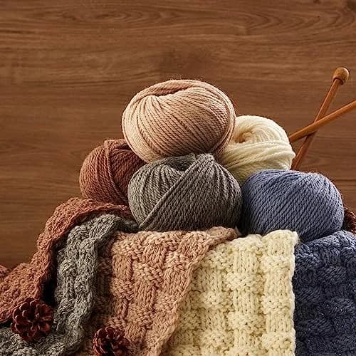 Gisimo 100% Merino Wool Yarn 3-Ply | Luxurious & Soft for Hand Knitting & Crocheting (Roman red, 3Balls) thumbnail 6