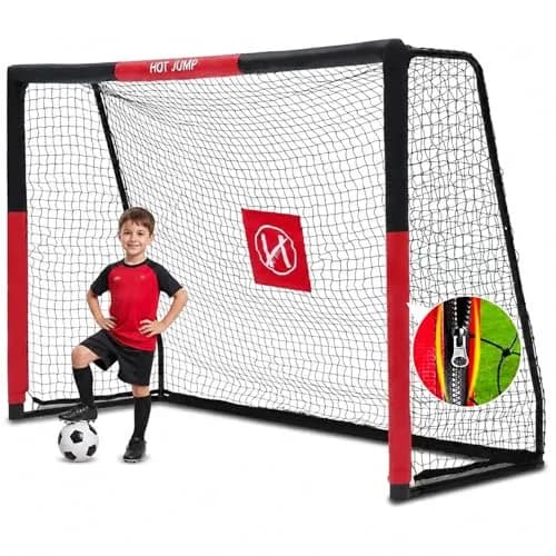 Hotjump Soccer Goals for Backyard 6x4 ft Weatherproof Kids Metal Goal | Easy Setup & Safety Foam thumbnail 1