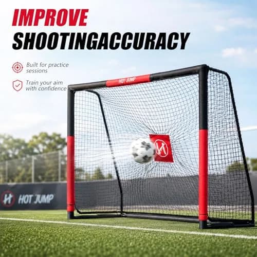 Hotjump Soccer Goals for Backyard 6x4 ft Weatherproof Kids Metal Goal | Easy Setup & Safety Foam thumbnail 5