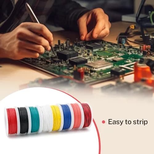 FIRMERST 22 Gauge 30 Feet Solid Core Tinned Copper Hook Up Wire, 8 Colors | UL Listed, Heat Resistant, Versatile thumbnail 4