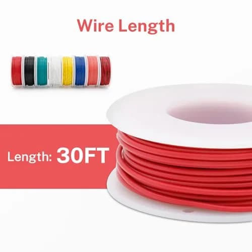 FIRMERST 22 Gauge 30 Feet Solid Core Tinned Copper Hook Up Wire, 8 Colors | UL Listed, Heat Resistant, Versatile thumbnail 5