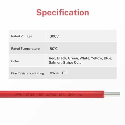 FIRMERST 22 Gauge 30 Feet Solid Core Tinned Copper Hook Up Wire, 8 Colors | UL Listed, Heat Resistant, Versatile thumbnail 7