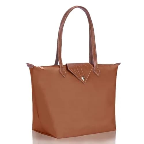 BOJLY Women's Tote Bag, Large Russet Nylon Waterproof Folding Beach Travel Bag | Stylish Shoulder Bag for Work & Shopping thumbnail 3