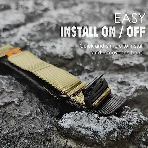 Abanen Rugged Nylon Quick Fit 22mm Watch Bands for Garmin Fenix 8 47mm / Fenix 7/6/5 / epix Pro 47mm | Adjustable Ballistic Nylon Strap thumbnail 5